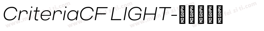 CriteriaCF LIGHT字体转换